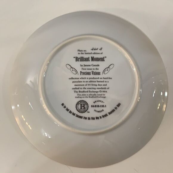 Brilliant Moment Hummingbird By Janene Grende 1994 Plate 260 B Gold Trimmed - Picture 3 of 3